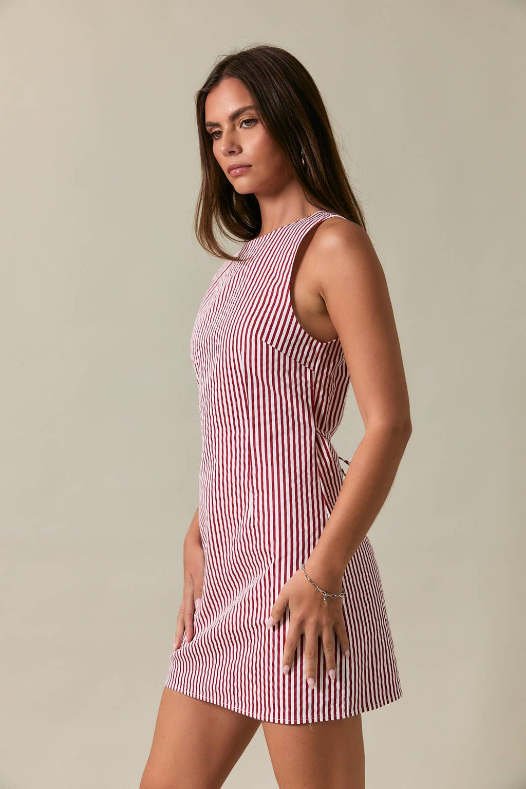 Lizzie Striped Mini Dress