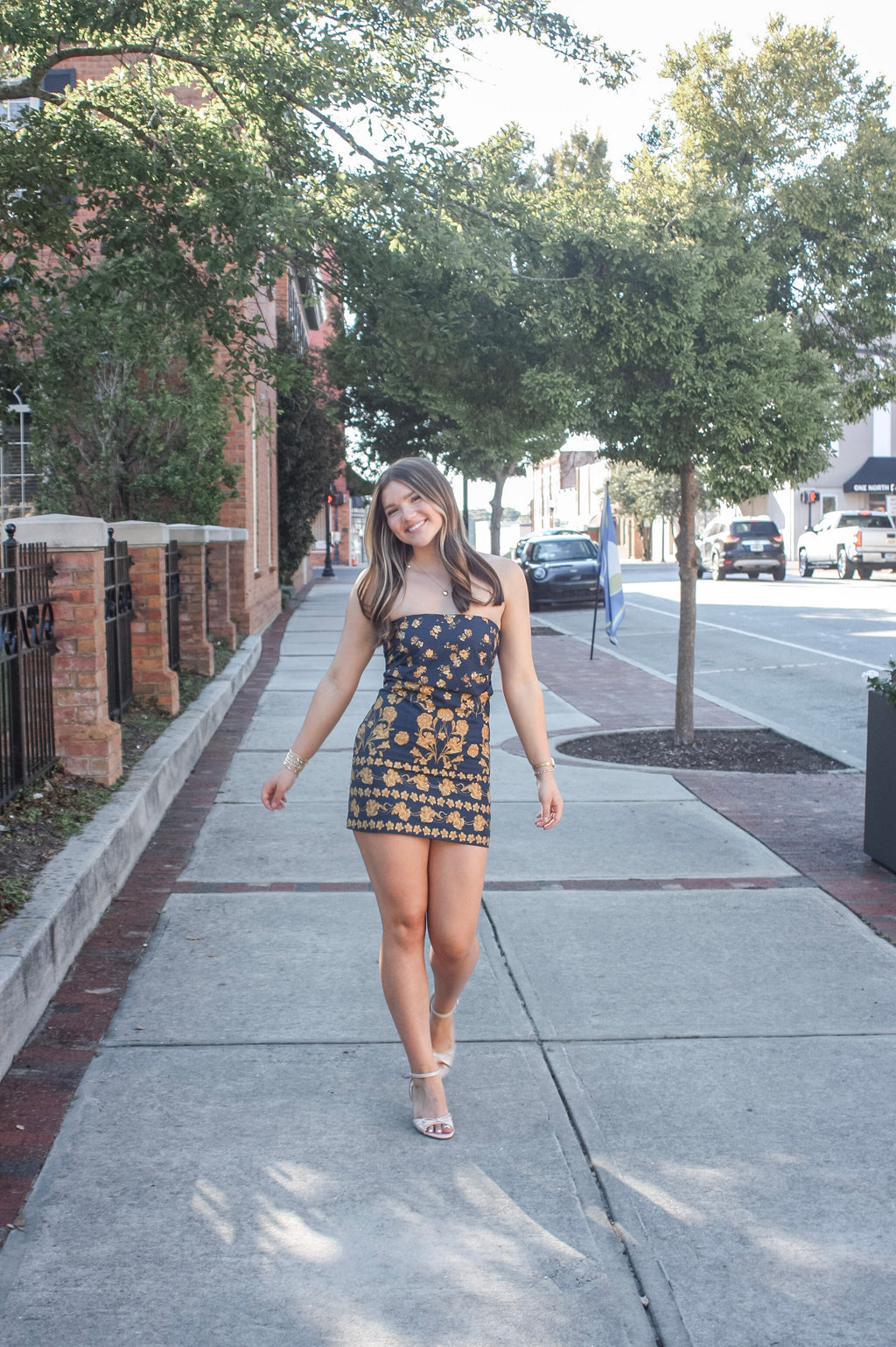 Susie Floral Strapless Mini Dress