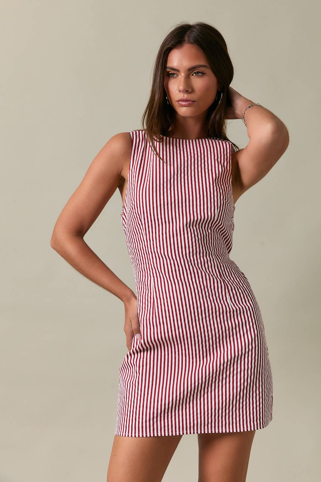 Lizzie Striped Mini Dress