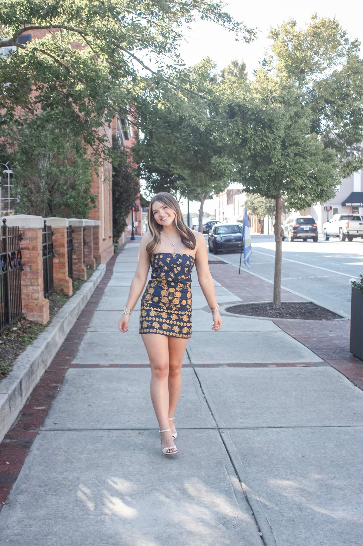 Susie Floral Strapless Mini Dress