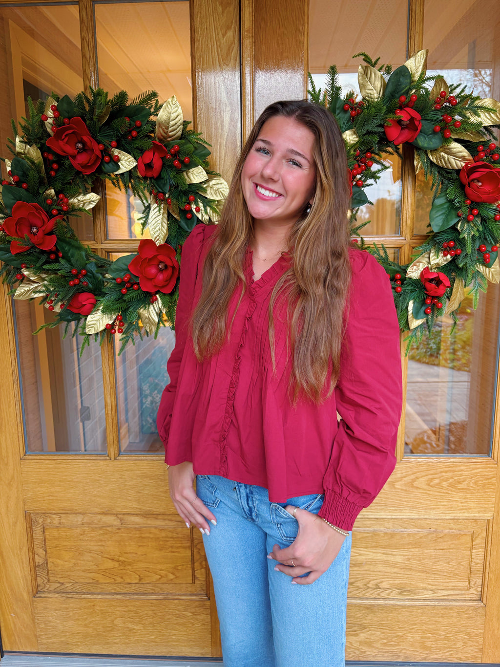 Lena Button Down Blouse