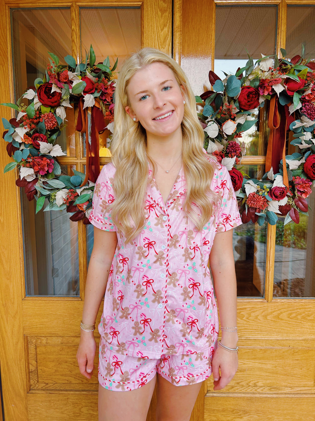 Gingerbread Bows - Christmas PJs
