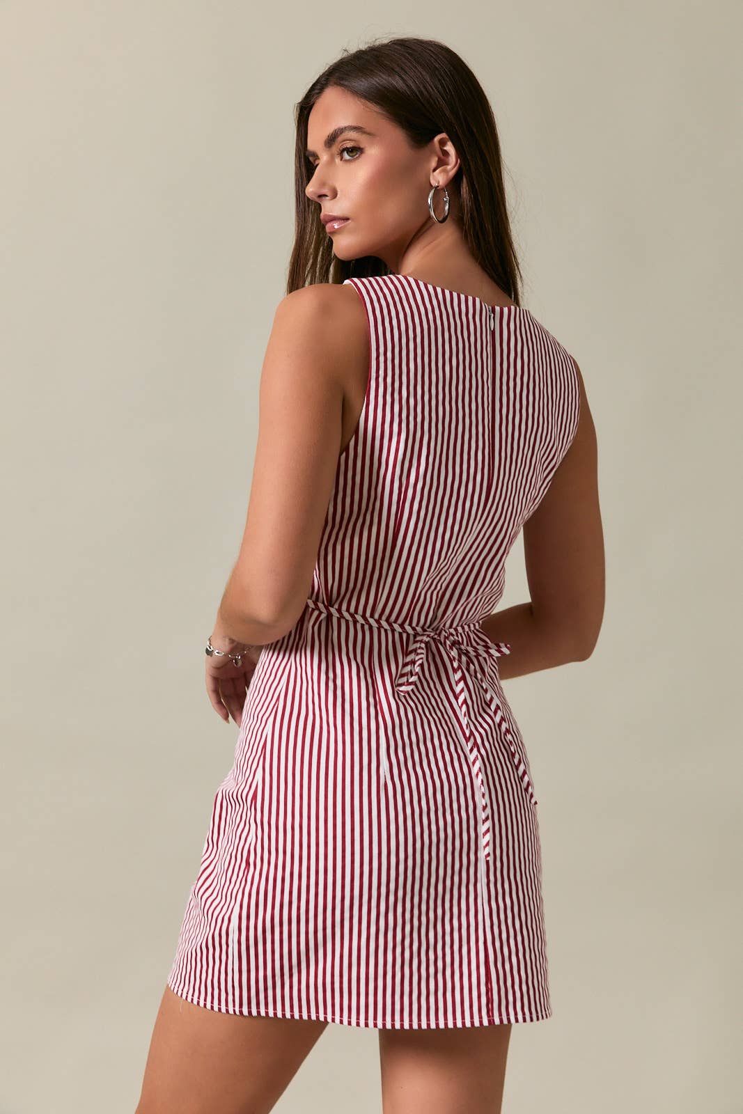 Lizzie Striped Mini Dress