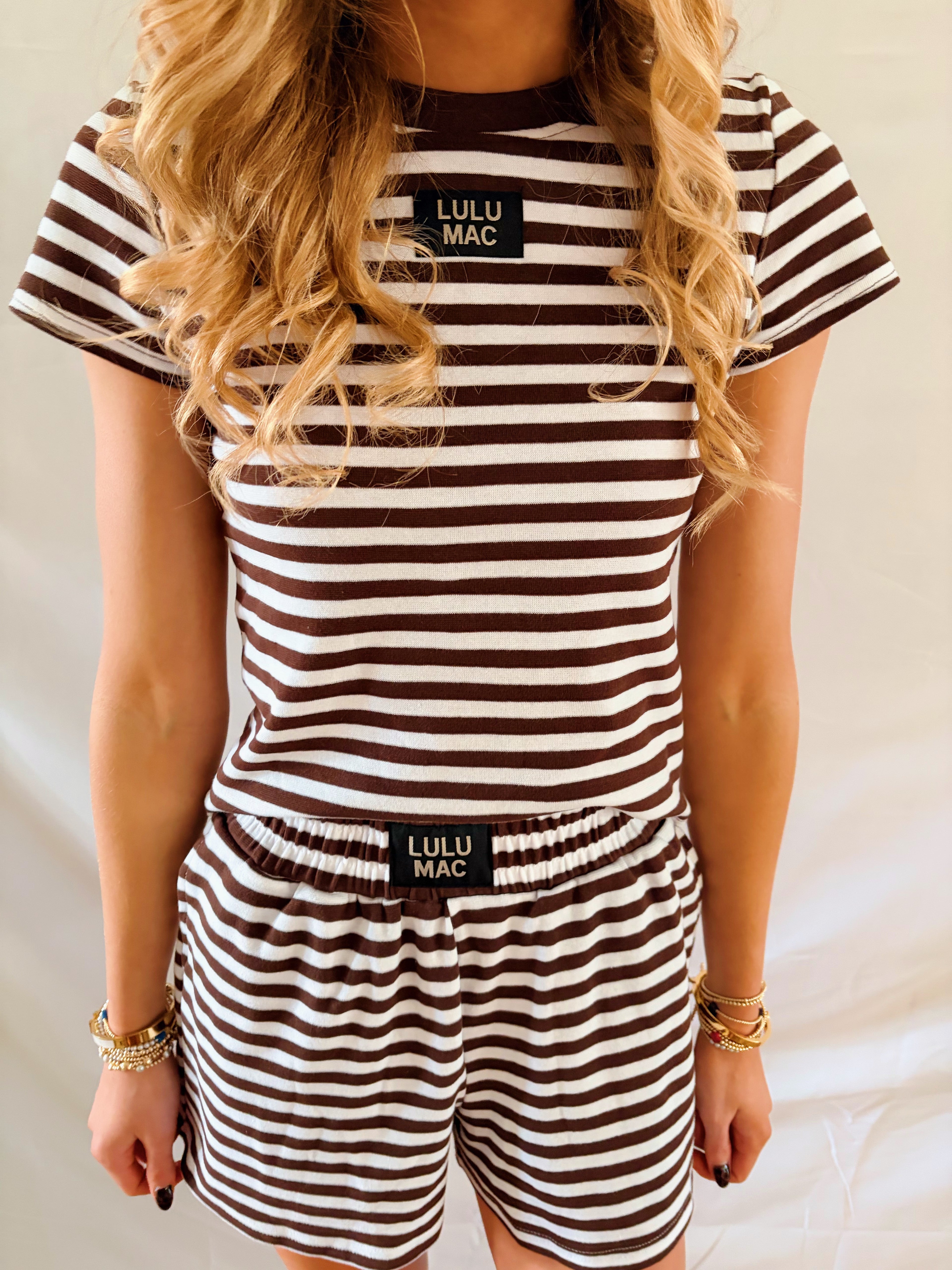 Lulu Mac Striped Short Sleeve Set