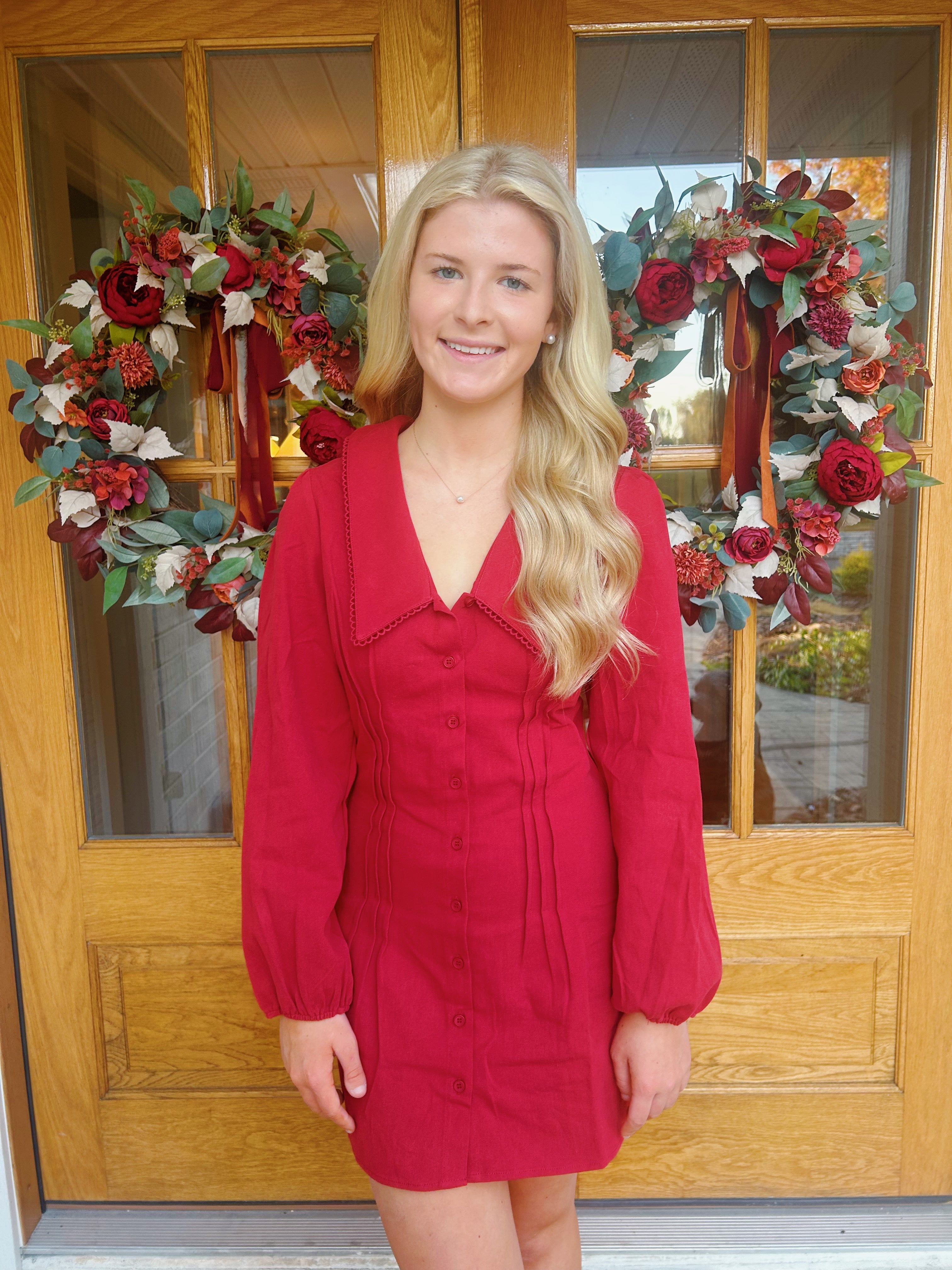 Catherine Collared Mini Dress