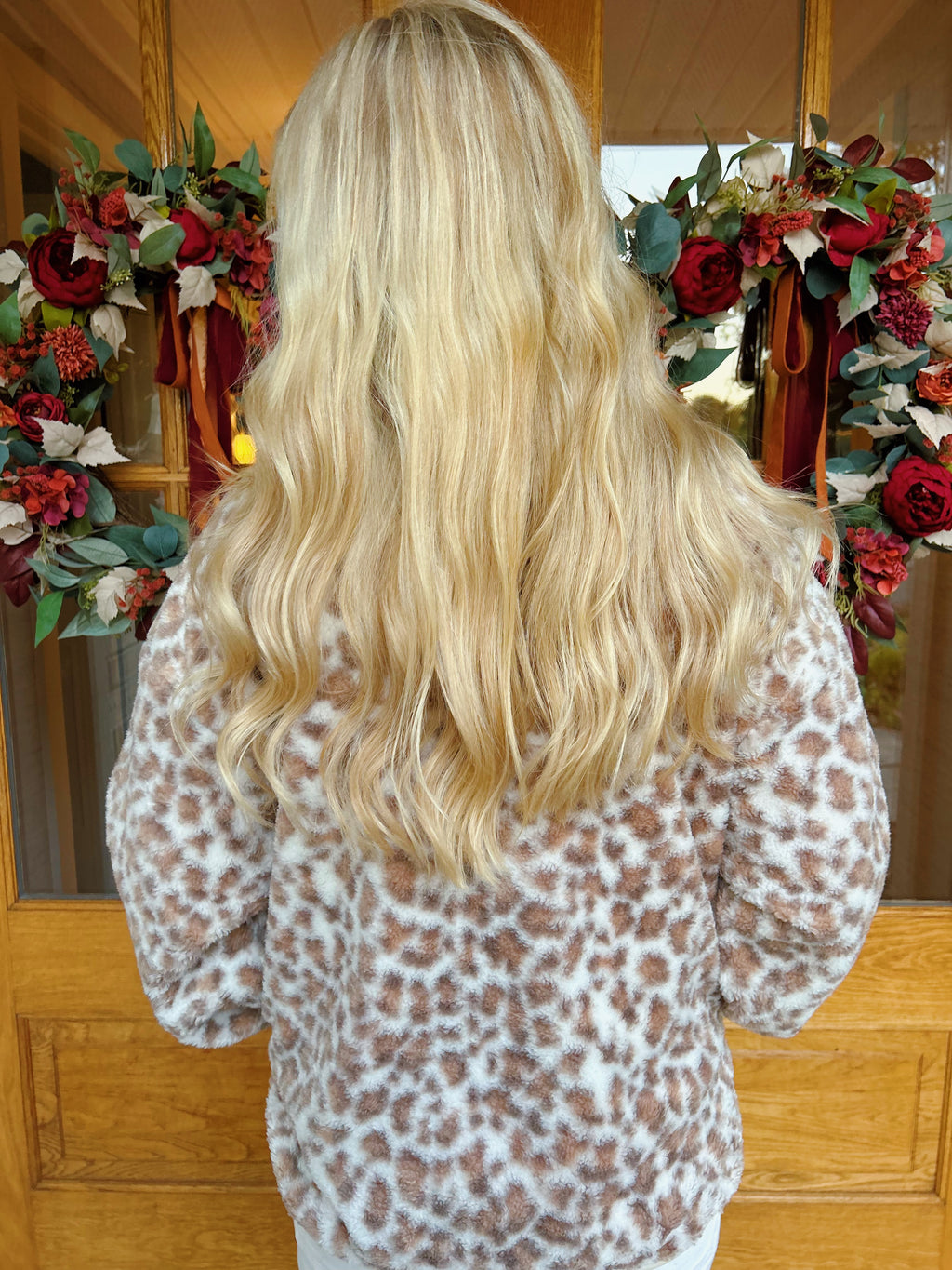 Leopard Print Fleece Pullover