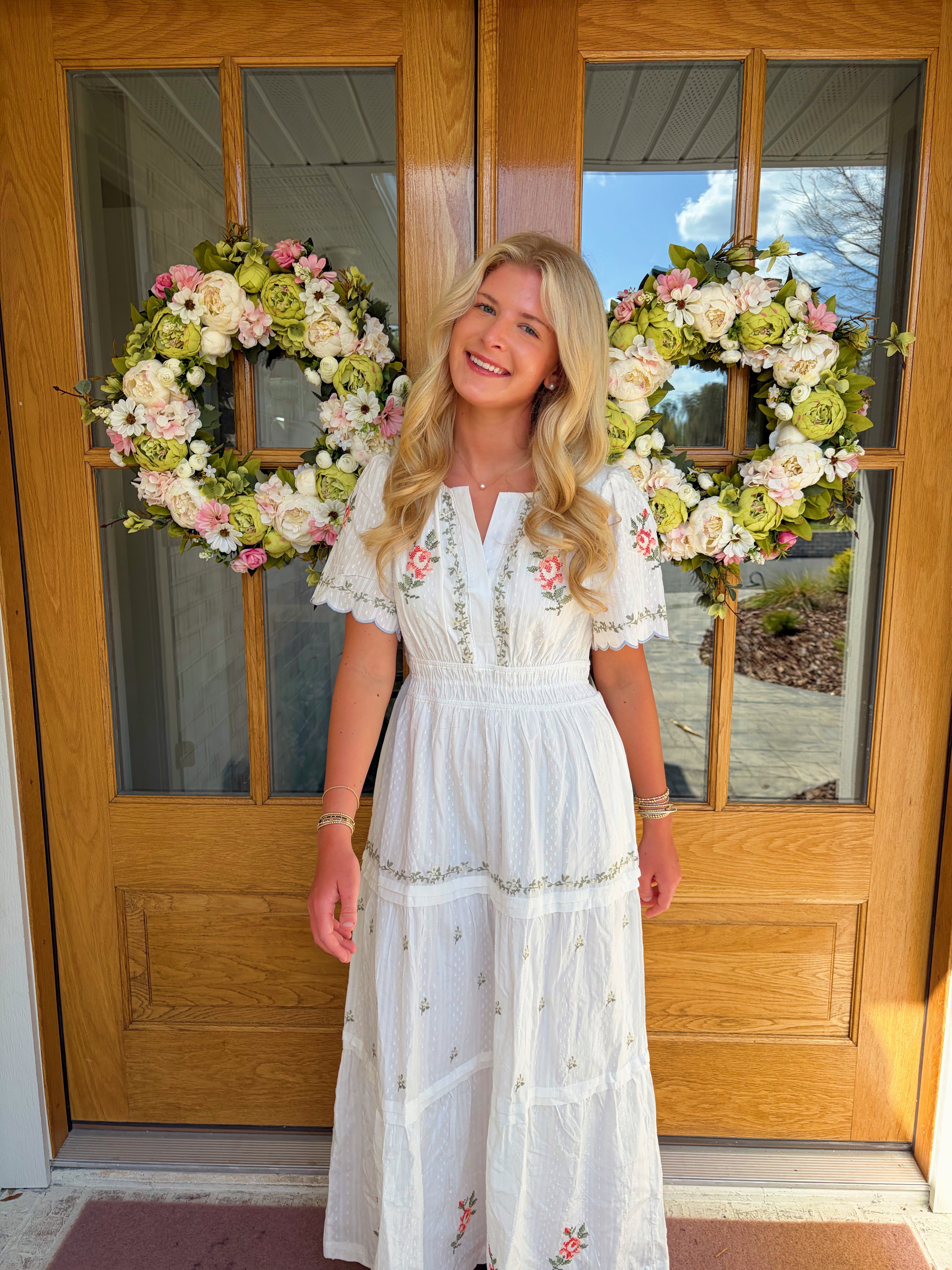 Dora Embroidered Maxi Dress