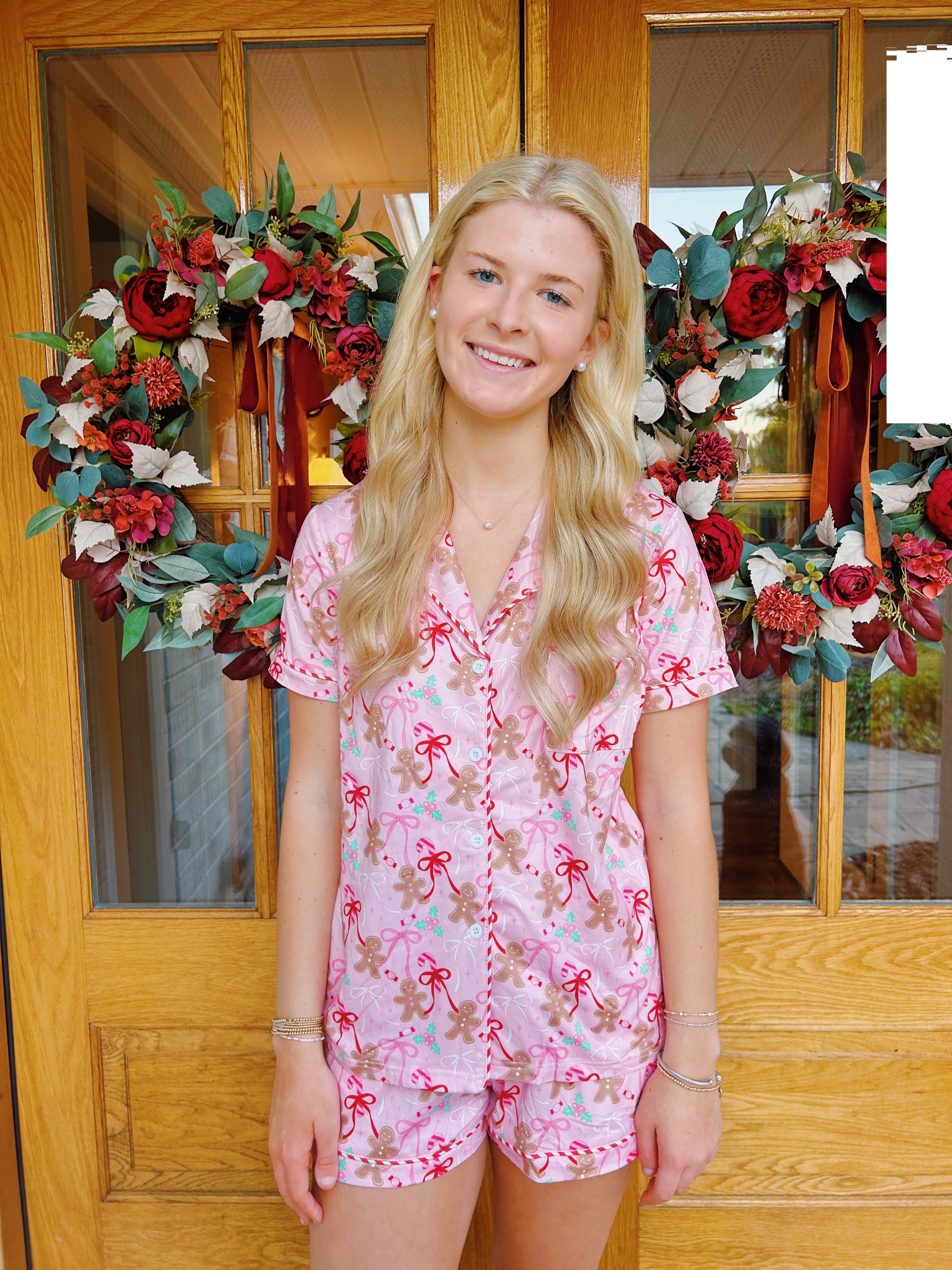 Gingerbread Bows - Christmas PJs