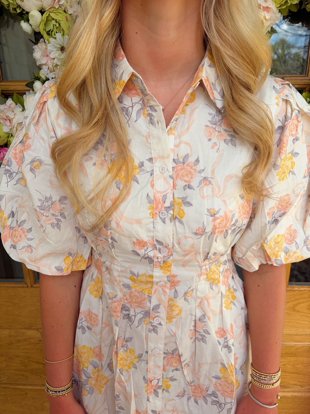 Mamie Floral Puff Dress