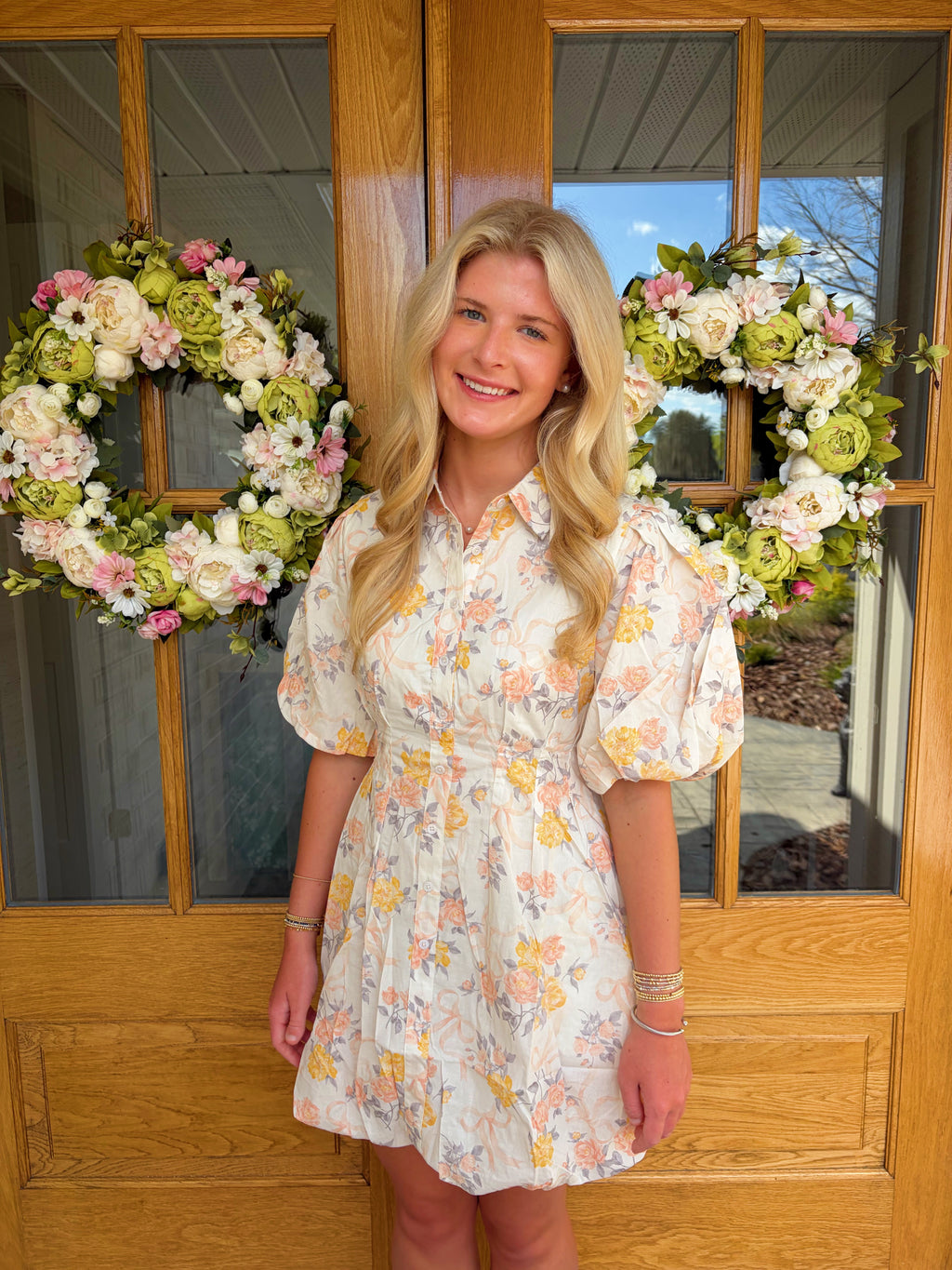 Mamie Floral Puff Dress