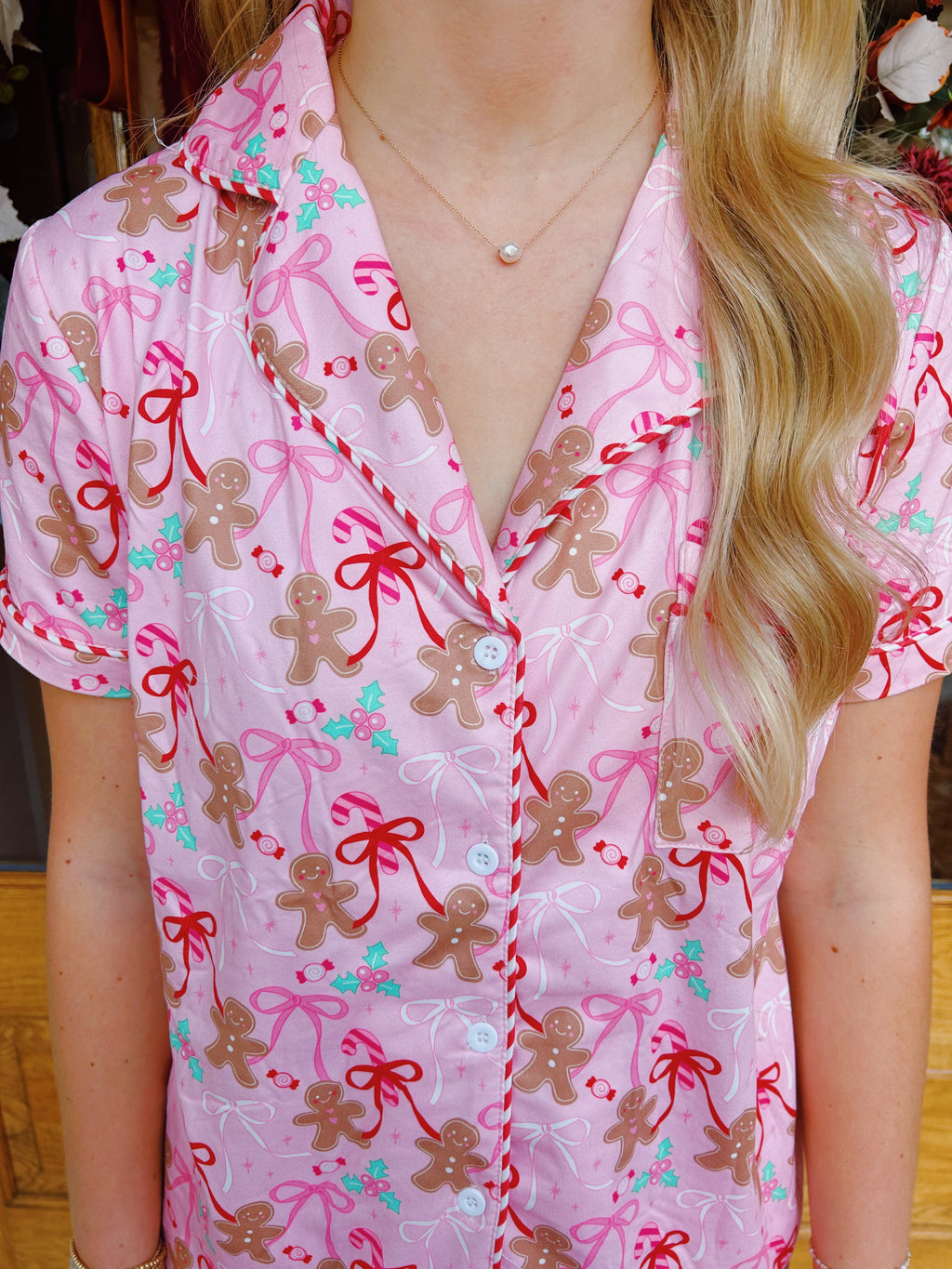 Gingerbread Bows - Christmas PJs