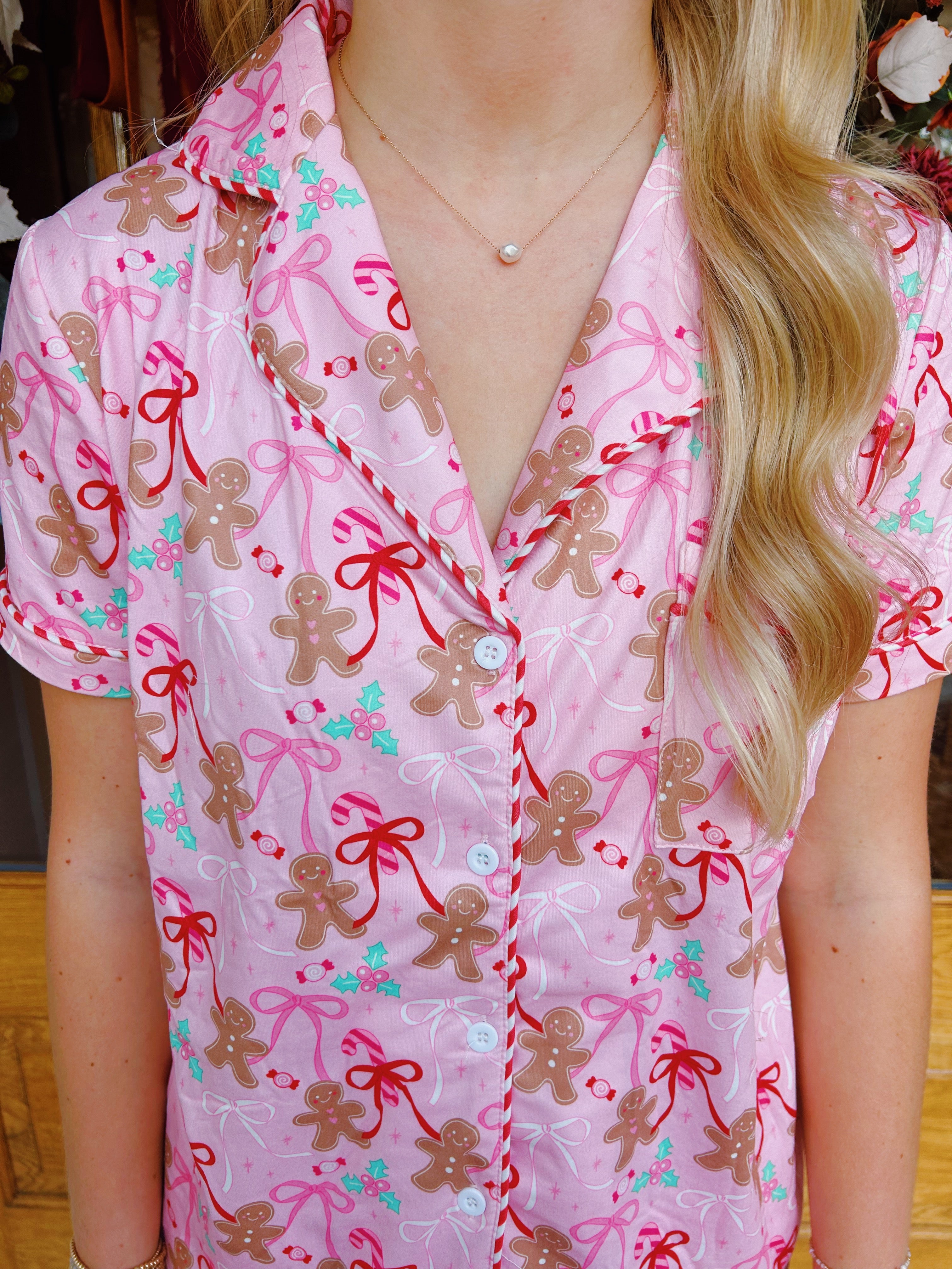 Gingerbread Bows - Christmas PJs