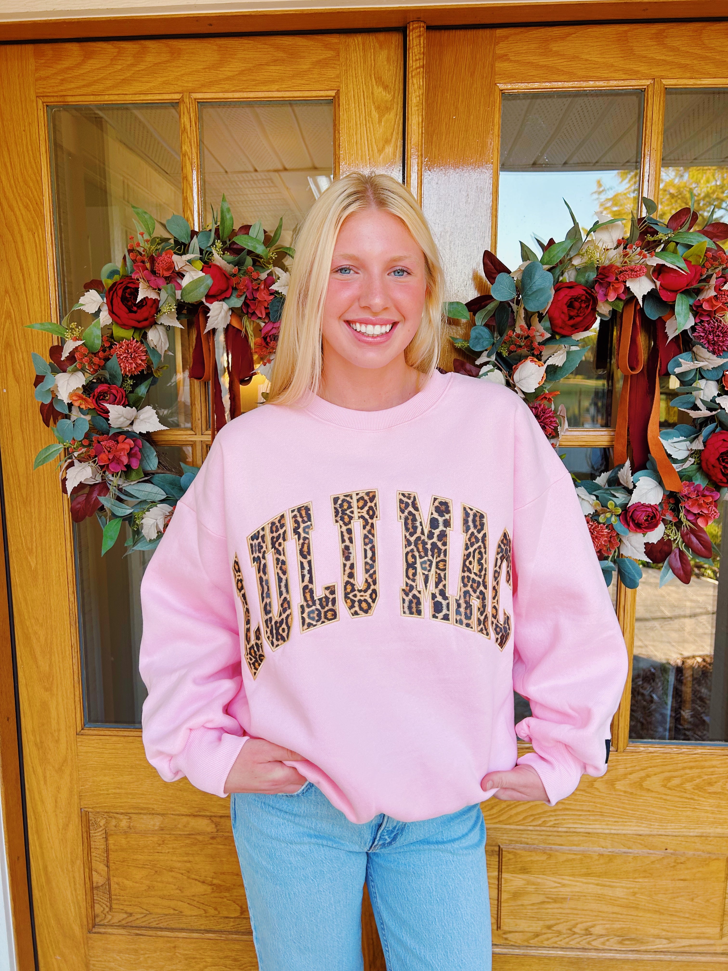 Lulu Mac Leopard Pink Sweatshirt