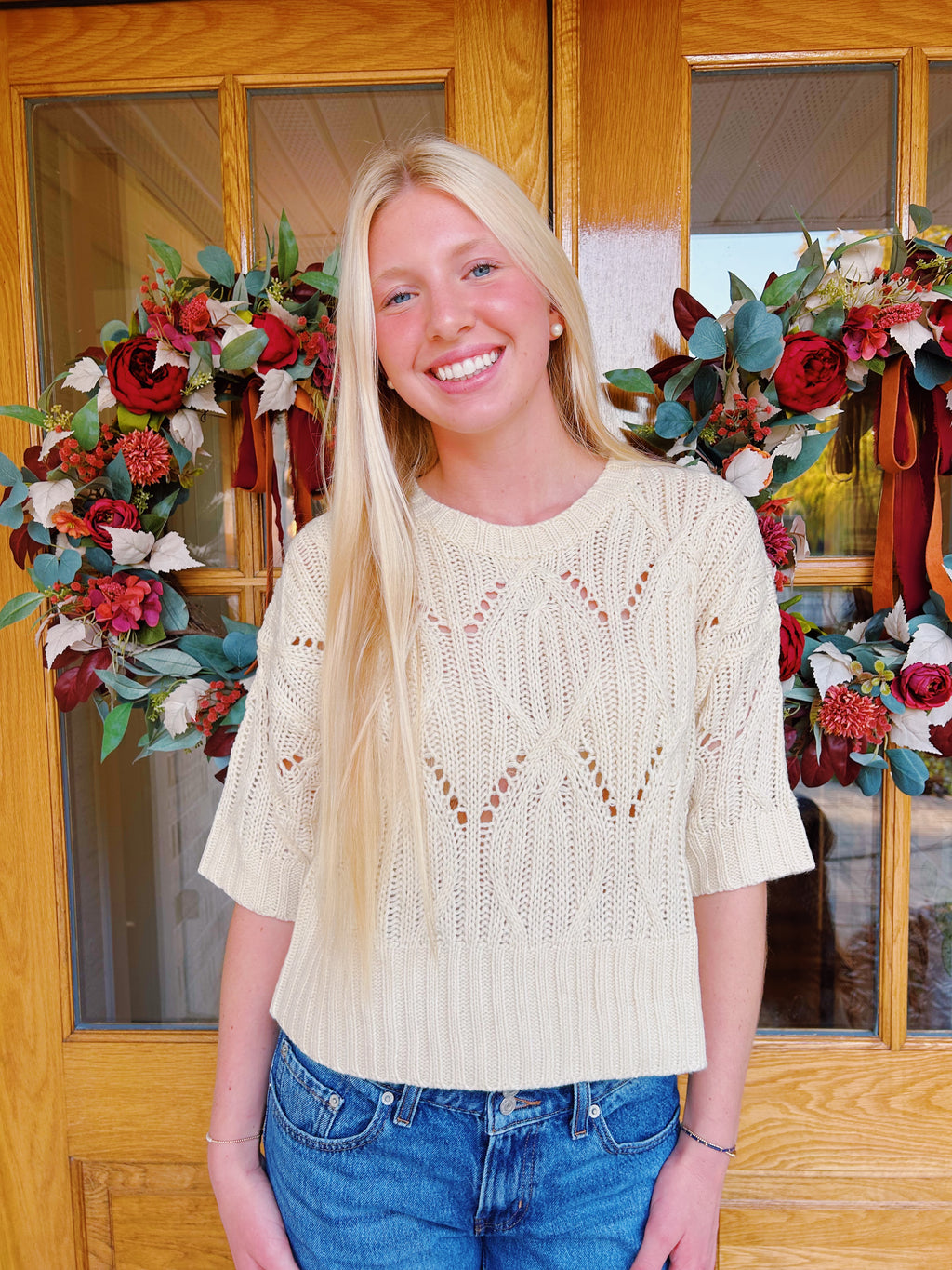 Jennie Short Sleeve Sweater Top