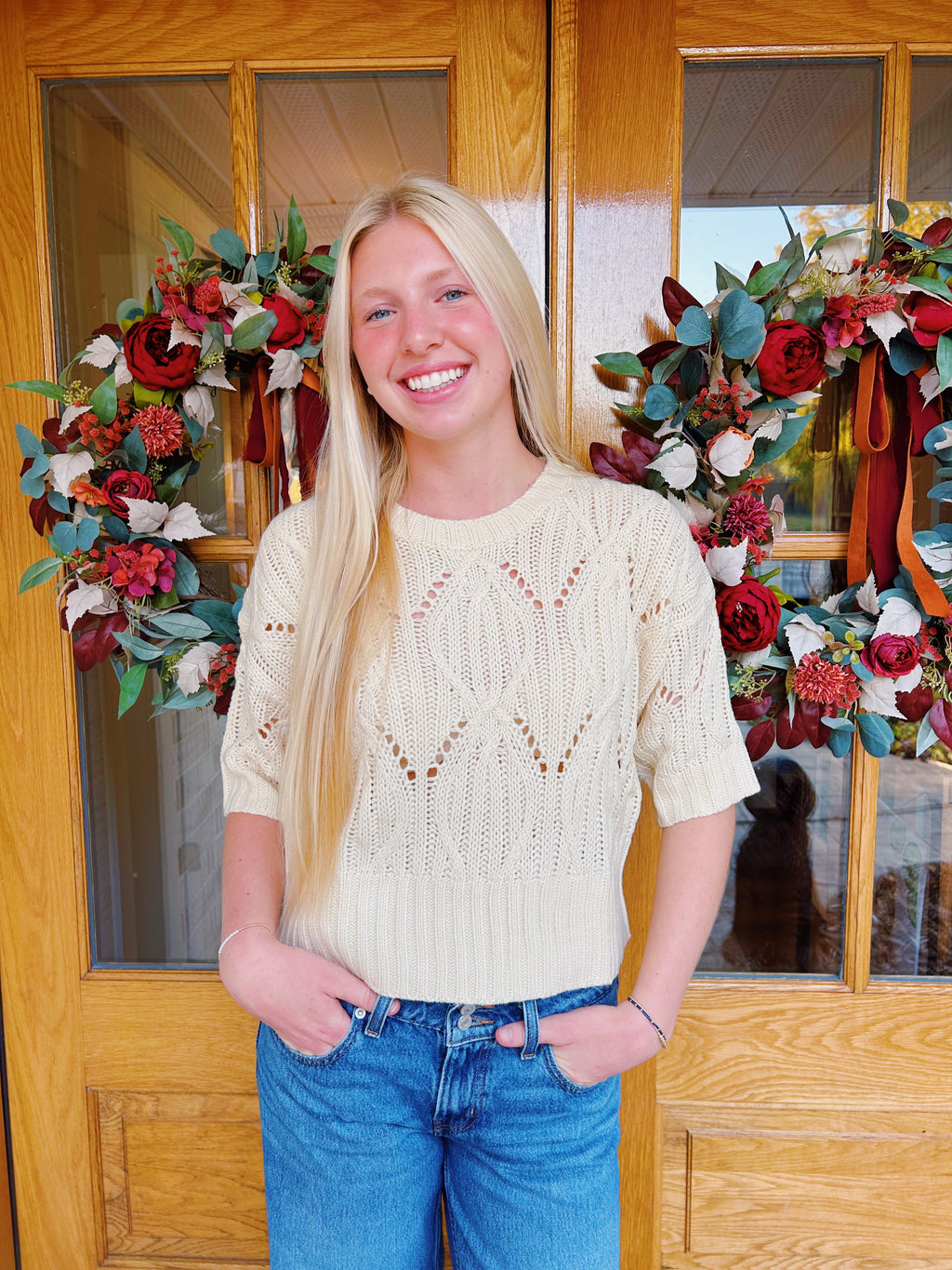 Jennie Short Sleeve Sweater Top