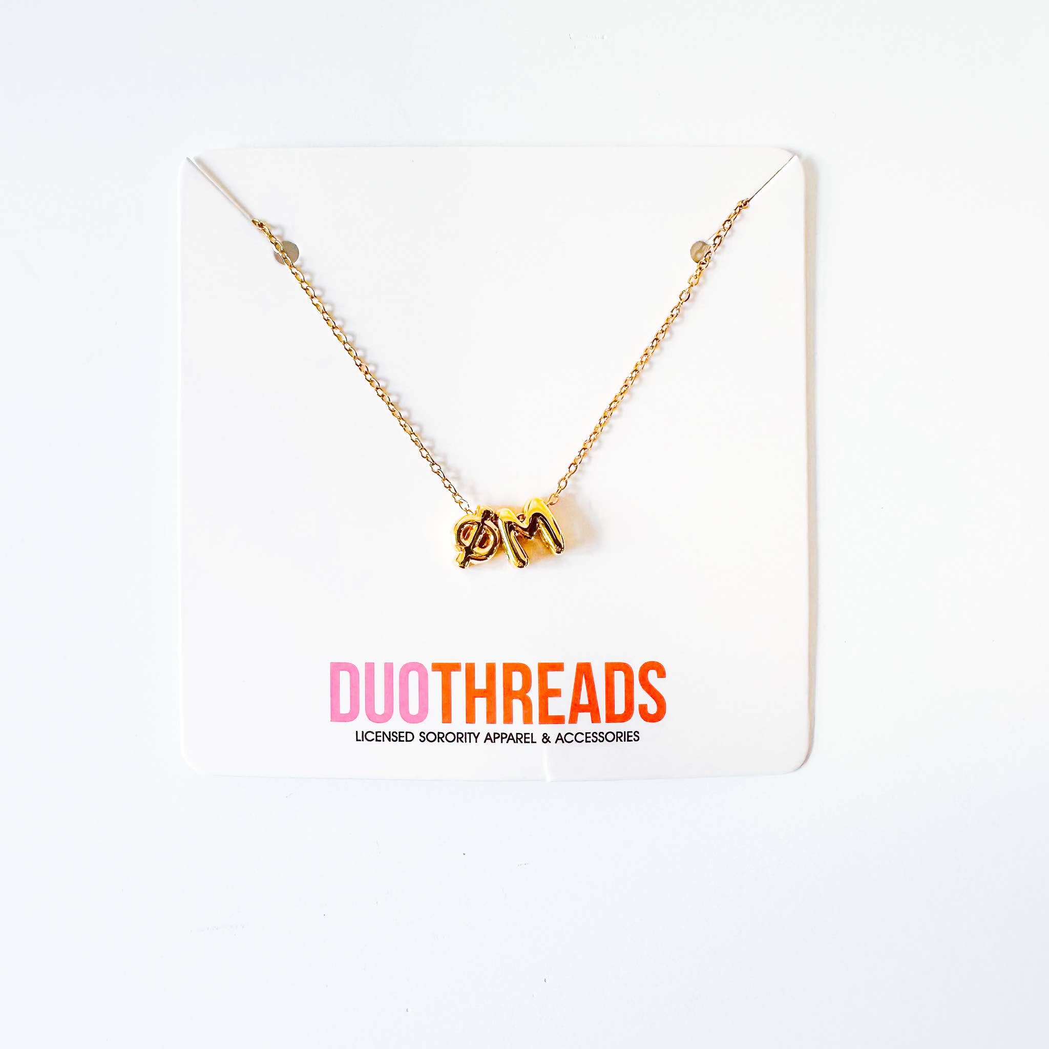 Bubble Letter Sorority Necklace