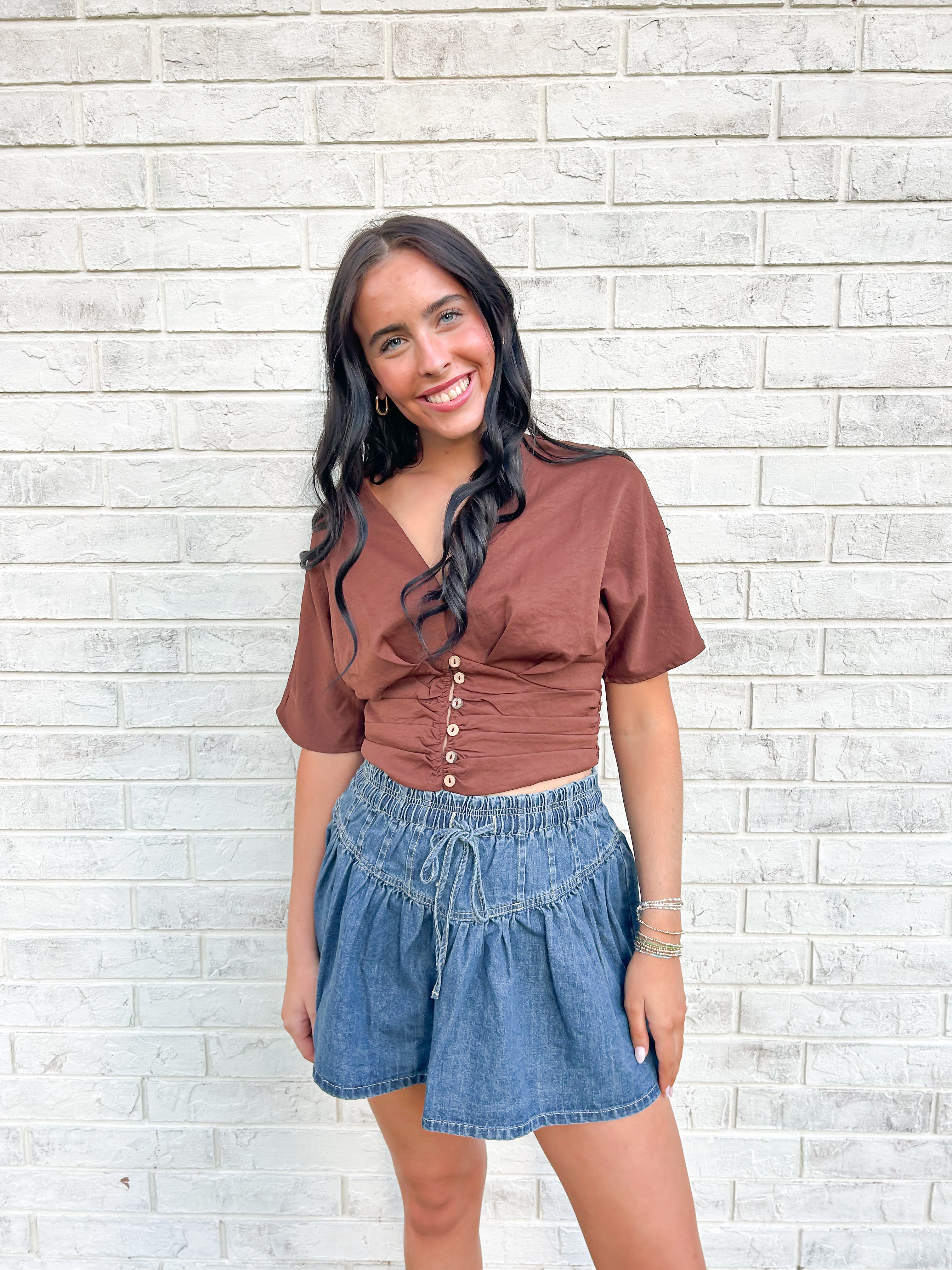 Martha Denim Mini Skirt