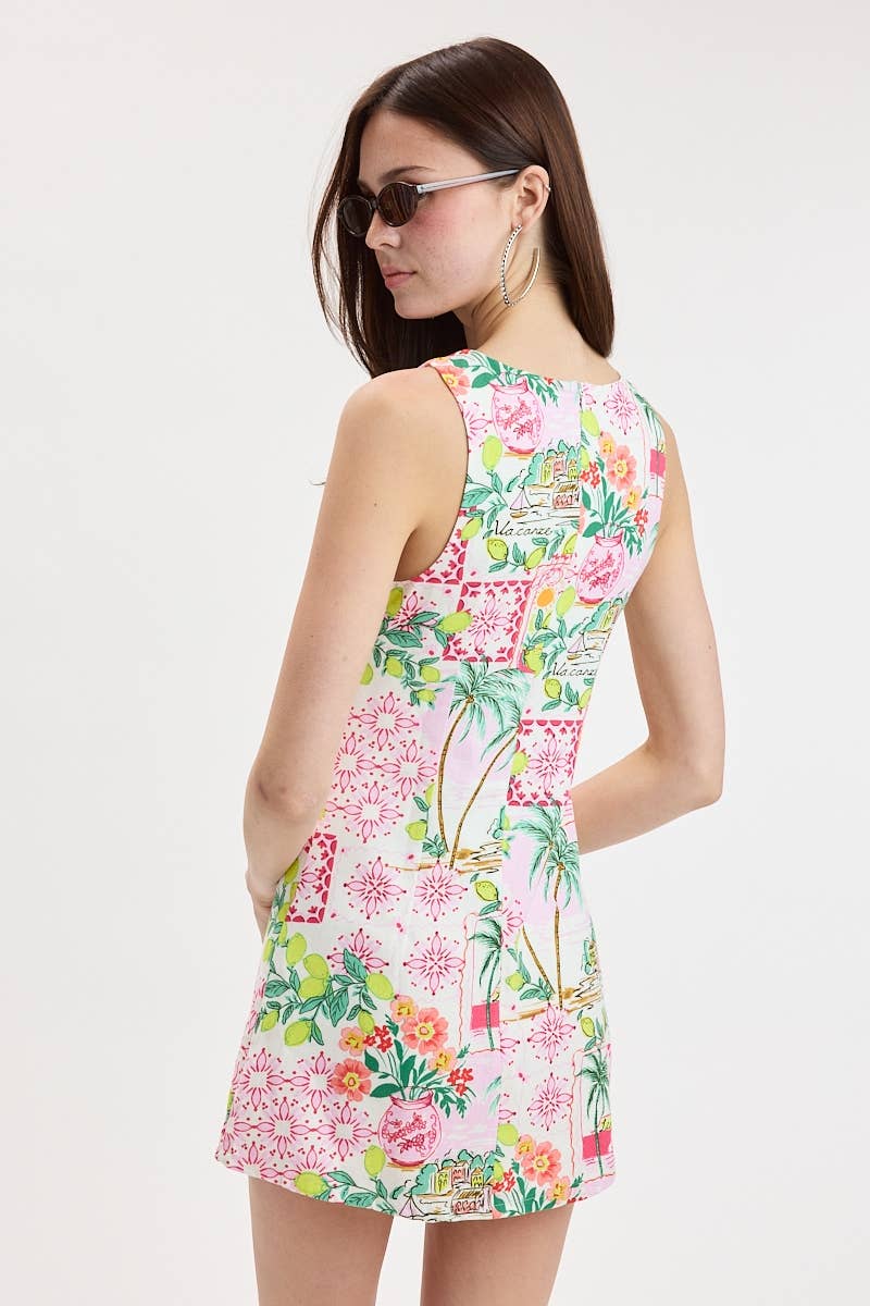 Palm Postcard Dress